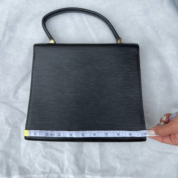 Louis Vuitton Malesherbes Bag Black Epi Leather Top Handle 🖤▪️◼️ - Picture 6 of 14